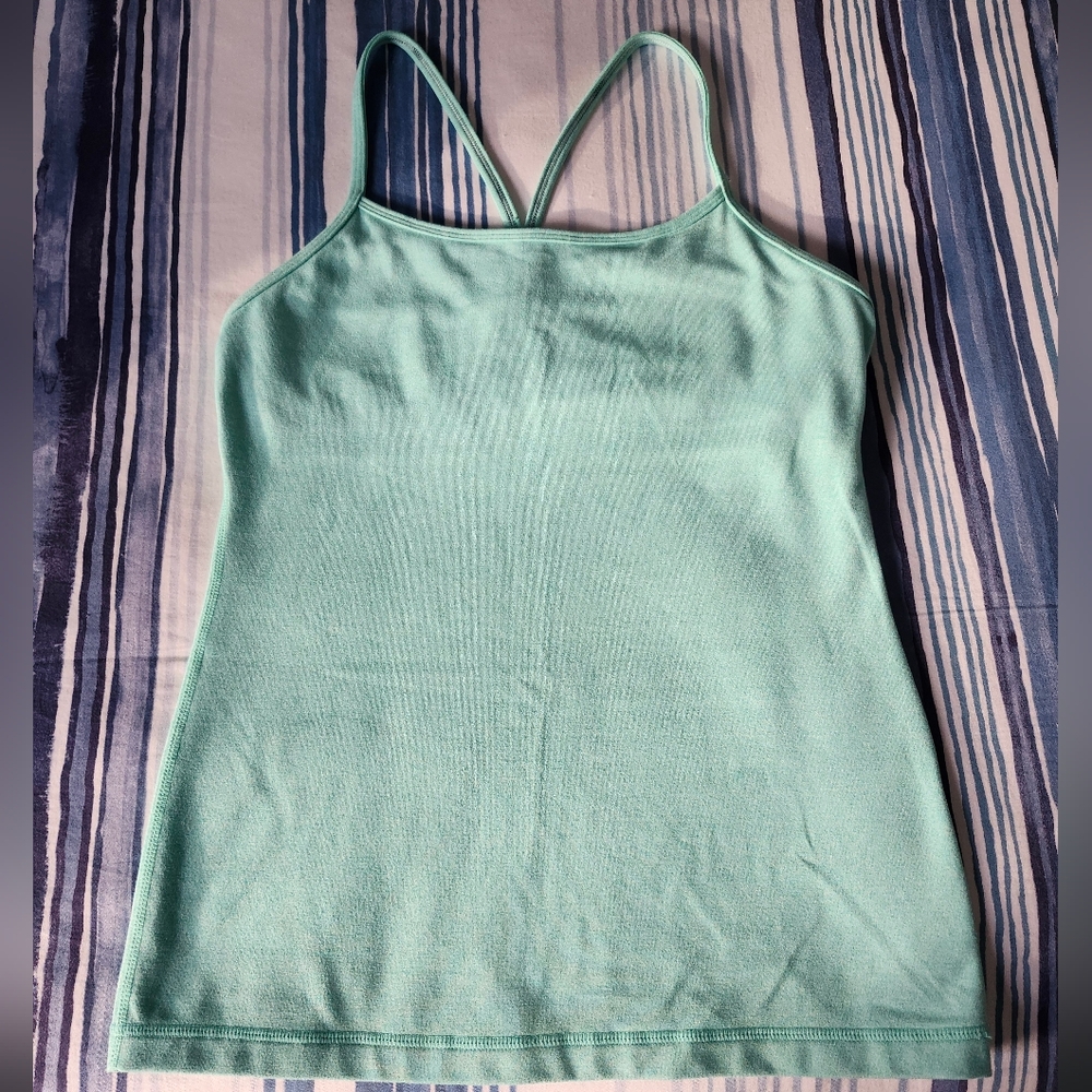 Lululemon Heathered Mint Green Power-Y Tank